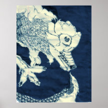 Wolf Dragon Poster