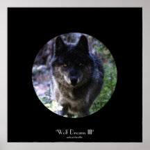 WOLF DREAMS Grey Wolf Wildlife-Support Poster
