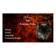 WOLF HEAD Wildlife Supporter Business Card