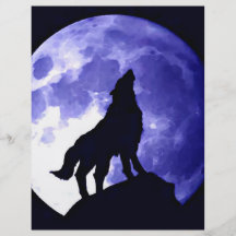 Wolf Howling at Moon Flyer Design
