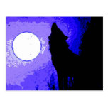 Wolf Howling at Moon Post Cards