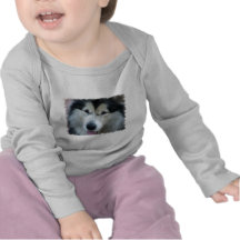 Wolf Malamute Picture Infant Tees