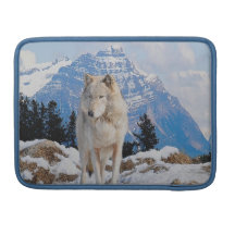 Wolf & Mountain Wildlife Art MacBook Flap Case Sleeves For MacBooks