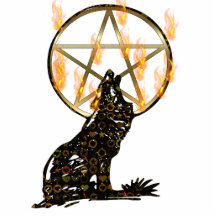 Wolf Pentagram Photo Sculpture