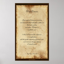 "Wolf Poem" Poetry Poster VII
