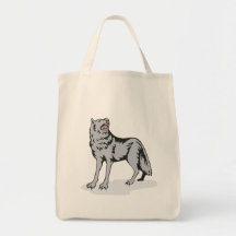 Wolf Wild Dog Howling Canvas Bag