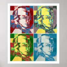 Wolfgang Amadeus Mozart pop art painting Print