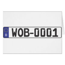 Wolfsburg License Plate Greeting Cards