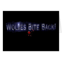 Wolves Bite Back Bloody Greeting Card