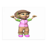 Woman Bowler Post Card
