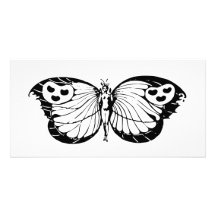 Woman Butterfly Personalized Photo Card