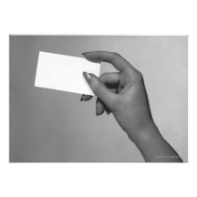 Woman Holding Card
