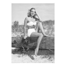 Woman in Bikini Personalized Invitations