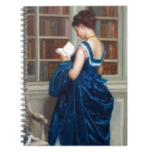 Woman in Blue, reading a Book Journals
