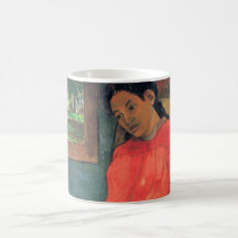 Woman in red dress - Paul Gauguin Coffee Mug