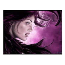 Woman of Crows Postcard