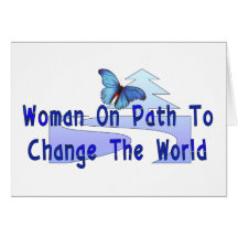 Woman On Path Card