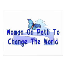 Woman On Path Post Card