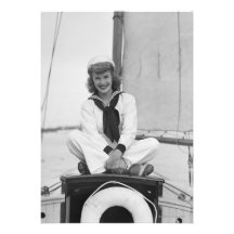 Woman Sailor Personalized Invitations