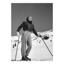 Woman Skier Custom Invite