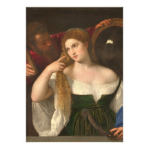 Woman with a Mirror by Titian Invites
