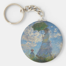 Woman with a Parasol by Claude Monet Key Chain