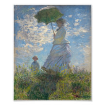 Woman with a Parasol - Madame Monet and Her Son