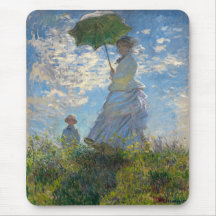 Woman with a Parasol - Madame Monet and Her Son Mousepad