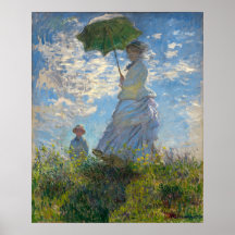 Woman with a Parasol - Madame Monet and Her Son Print