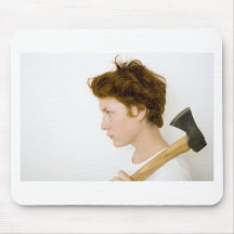 Woman with an attitude mouse mat