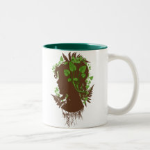 Woman with Leaves and Vines Mug