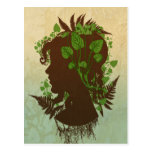 Woman with Leaves and Vines Post Card