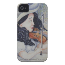 Woman's Autumnal Twilight Serenade iPhone 4 Cases