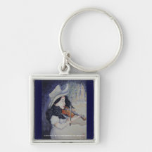 Woman's Autumnal Twilight Serenade Keychains