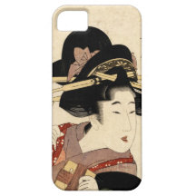 woman's portrait (machiya no nyobo) iPhone 5 cases