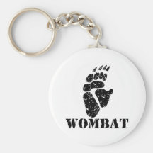 Wombat Footprint Keychain