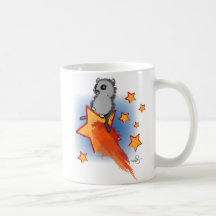 Wombat Riding A Shooting Star Mugs