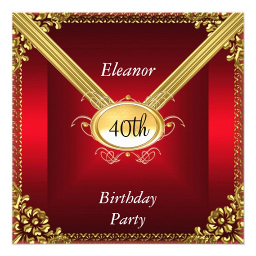40th birthday invitation 5 25 quot square invitation card zazzle 40th birthday invitation 5 25 quot square invitation card zazzle