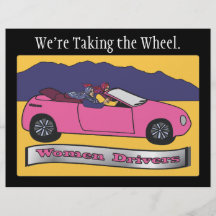 Women Drivers ~ We're Taking the Wheel Full Color Flyer