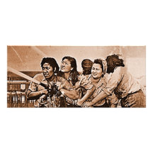 Women Firefighters Pearl Harbour December 7th Custom Rack Cards