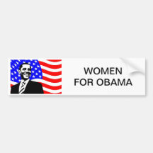 WOMEN FOR OBAMA BUMPER STICKERS