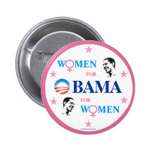 Women for OBAMA in 2012 political pinback button
