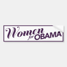 Women For Obama Pink / Purple Bumper Sticker