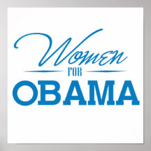 WOMEN FOR OBAMA -.png Print