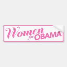 Women For Obama White / Pink Bumper Sticker
