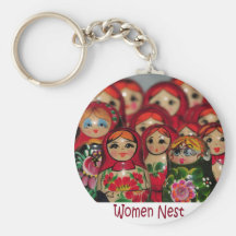 Women Nest, Russian Nesting Dolls Keychain