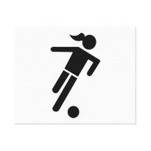 Women soccer gallery wrap canvas