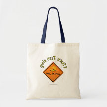 Women Working Construction Sign Canvas Bag