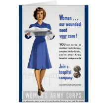 Womens Army Corps Greeting Card