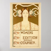 'Women's edition Buffalo Courier' Poster